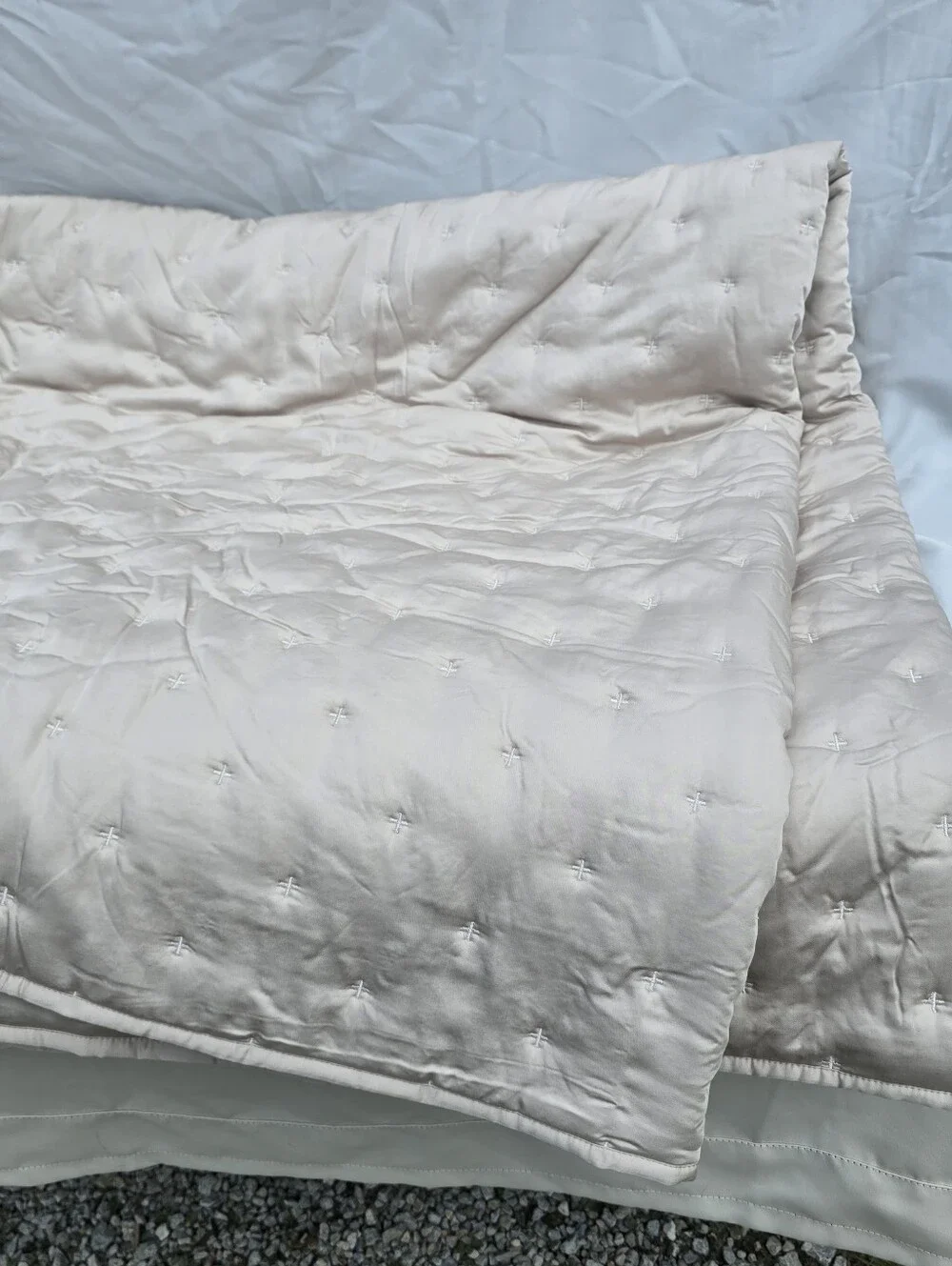 New Quince TWIN Organic bamboo Dream Quilt Sand